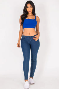 CAPELLA APPAREL Ribbed Knit Cami Crop Top