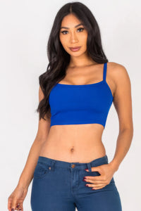 CAPELLA APPAREL Ribbed Knit Cami Crop Top