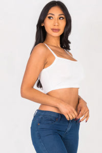 CAPELLA APPAREL Ribbed Knit Cami Crop Top