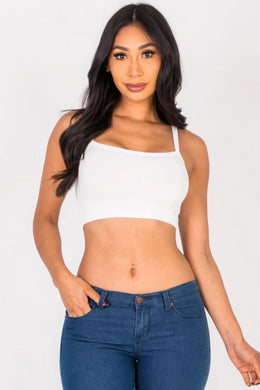 CAPELLA APPAREL Ribbed Knit Cami Crop Top