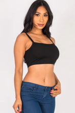 Load image into Gallery viewer, CAPELLA APPAREL Ribbed Knit Cami Crop Top