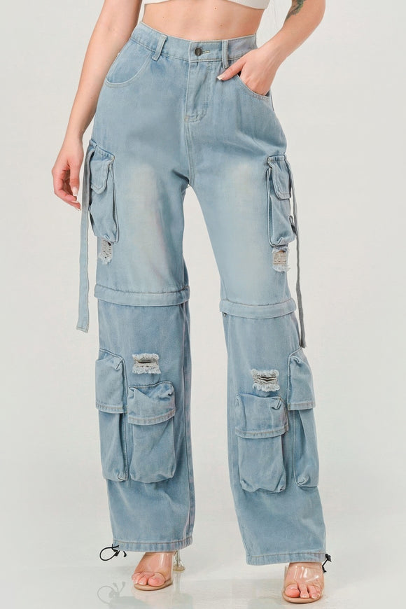 ITSSY Denim Cargo Jeans