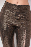 IRIS DESIGN Sequined Fit & Flare Midrise Pants