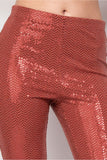 IRIS DESIGN Sequined Fit & Flare Midrise Pants