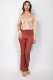 IRIS DESIGN Sequined Fit & Flare Midrise Pants