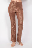 IRIS DESIGN Sequined Fit & Flare Midrise Pants