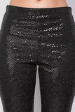 IRIS DESIGN Sequined Fit & Flare Midrise Pants