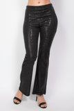 IRIS DESIGN Sequined Fit & Flare Midrise Pants