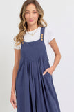 SWEET LOVELY Adjustable Strap Overall Wide Leg Jumpsuit