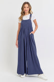 SWEET LOVELY Adjustable Strap Overall Wide Leg Jumpsuit