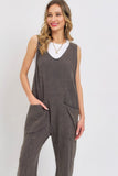 SWEET LOVELY Mineral Washed Summer Jumpsuit