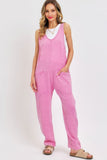 SWEET LOVELY Mineral Washed Summer Jumpsuit