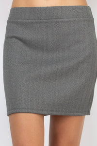 IRIS DESIGN Mid-rise Herringbone Mini Skirt