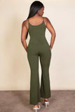 CAPELLA APPAREL Ribbed sleeveless wide leg jumpsuit