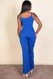 CAPELLA APPAREL Ribbed sleeveless wide leg jumpsuit