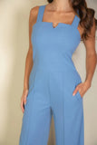 CAPELLA APPAREL Notched neck cami jumpsuit