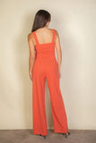 CAPELLA APPAREL Notched neck cami jumpsuit