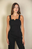 CAPELLA APPAREL Notched neck cami jumpsuit