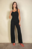 CAPELLA APPAREL Notched neck cami jumpsuit