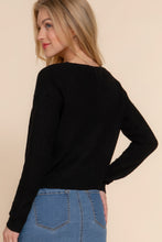 Load image into Gallery viewer, ACTIVE BASIC Long slv v-neck sweater cardigan