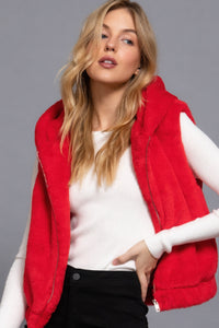 ACTIVE BASIC Hoodie Faux Fur Vest