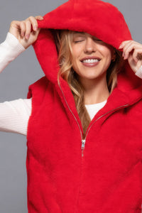 ACTIVE BASIC Hoodie Faux Fur Vest