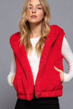 Load image into Gallery viewer, ACTIVE BASIC Hoodie Faux Fur Vest