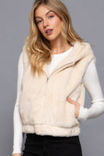 Load image into Gallery viewer, ACTIVE BASIC Hoodie Faux Fur Vest