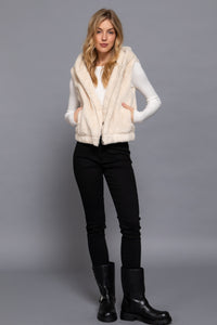 ACTIVE BASIC Hoodie Faux Fur Vest