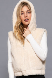 ACTIVE BASIC Hoodie Faux Fur Vest