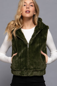 ACTIVE BASIC Hoodie Faux Fur Vest