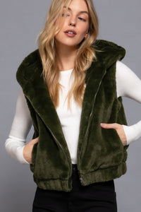 ACTIVE BASIC Hoodie Faux Fur Vest