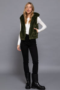 ACTIVE BASIC Hoodie Faux Fur Vest