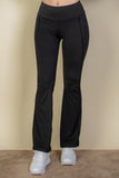 CAPELLA APPAREL Wide waistband flare leg pants