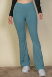 CAPELLA APPAREL Wide waistband flare leg pants