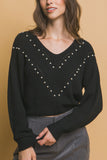 LOVE TREE Pearl details sweater