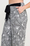 HAUTE FOX Plisse Palm Print Pants