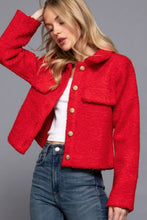 Load image into Gallery viewer, ACTIVE BASIC Long Slv Teddy Fleece Short Jacket