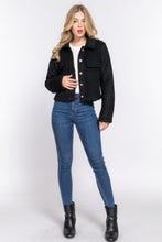 Load image into Gallery viewer, ACTIVE BASIC Long Slv Teddy Fleece Short Jacket