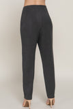 ACTIVE BASIC High Waist Pintuck Detail Long Pants