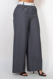 IRIS DESIGN Pleated Double Waistband Pants