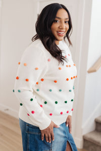 Jodifl Candy Buttons Pom Detail Sweater