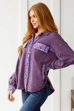 Load image into Gallery viewer, WHITE BIRCH Chaos of Sequins Shacket in Purple