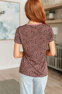 One Eleven North Cheetah Girl Short Sleeve Top