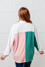 Load image into Gallery viewer, ONE ELEVEN NORTH Chip Off the Old Colorblock V-Neck Henley in Green