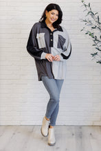 Load image into Gallery viewer, One Eleven North Chip Off the Old Colorblock V-Neck Henley in Grey