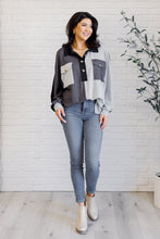 Load image into Gallery viewer, One Eleven North Chip Off the Old Colorblock V-Neck Henley in Grey