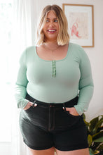 Load image into Gallery viewer, HEIMISH Count On Me Ribbed Bodysuit in Sage