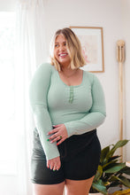 Load image into Gallery viewer, HEIMISH Count On Me Ribbed Bodysuit in Sage