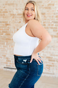 One Eleven North Cream of the Crop Rib Knit Tank Top in White